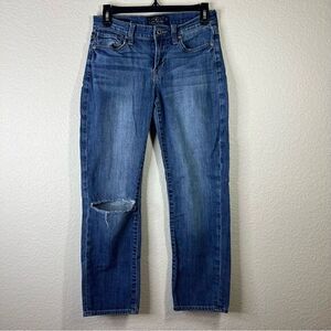 Lucky Brand Womens Mollie Crop Jeans Distressed Stretch‎ Medium Wash Blue 2 / 26